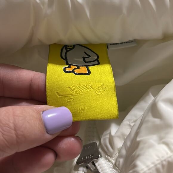 Vans X Deaton Chris Anthony Marshmallow White Puffer Jacket Unisex Size M NWT - Picture 9 of 11